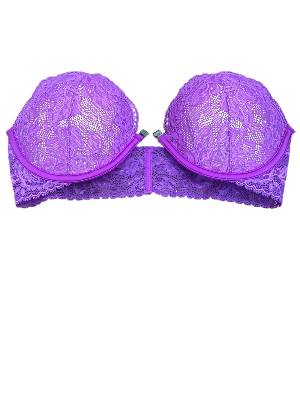 Victoria's Secret NWOT Purple Lace Strapless Push-Up Bra Size 32 C